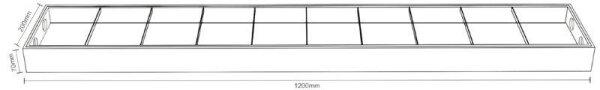 Corp de iluminat fluorescent 2xG13/18W/230V negru 120 cm