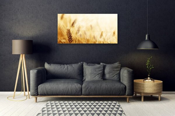Tablou pe sticla Grâu floral galben