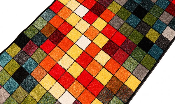 Covor Kolibri Copii 11161 130, Model Patratele, Multicolor Multicolor, Dreptunghi, 80x150