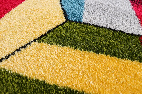 Covoras Rotund ,Model UEFA11110-180, Dimensiunea 67x67 cm, Multicolor Multicolor, Rotund, 67x67