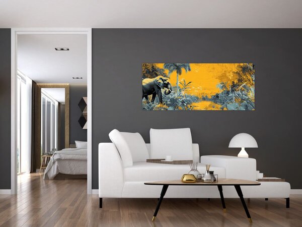 Tablou - Elefant în natură (120x50 cm)