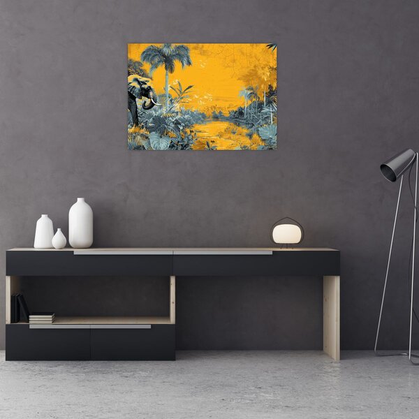 Tablou - Elefant în natură (70x50 cm)