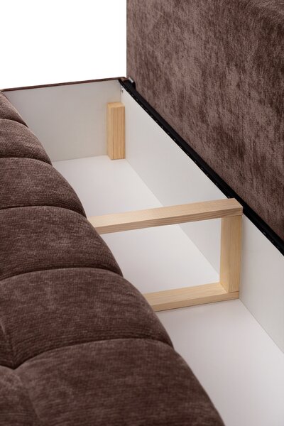 Canapea extensibilă cu ladă Tuko - chenille maro Vibe 26