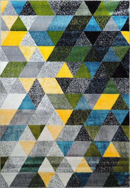 Covor Sufragerie Dormitor, Model Shapes 11151 190, Dreptunghiular, Albastru Multicolor, Dreptunghi, 120x170