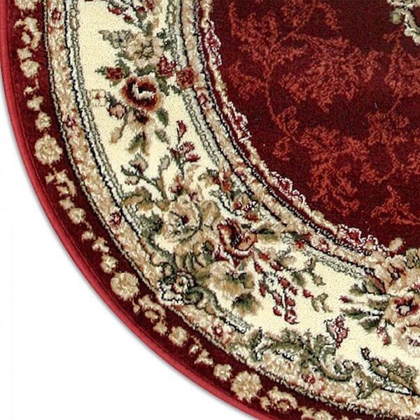 Covor Clasic Sufragerie, Model Lotos 571 210, Oval, Rosu Rosu, Oval, 60x110