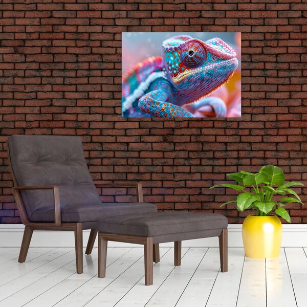 Tablou - Cameleon colorat (70x50 cm)