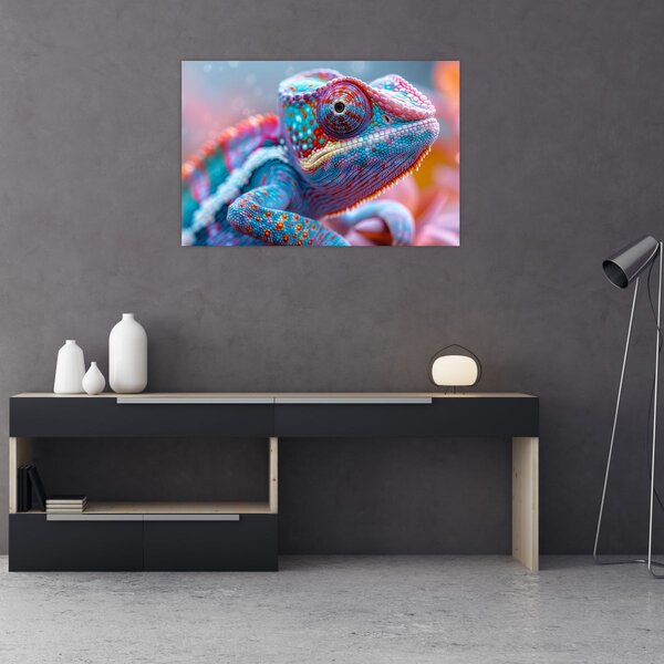 Tablou - Cameleon colorat (90x60 cm)