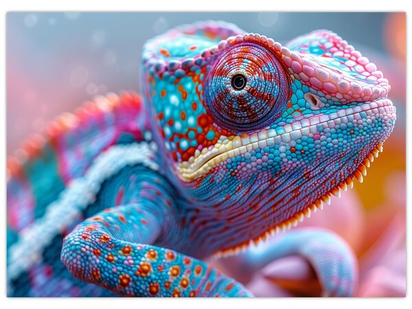 Tablou - Cameleon colorat (70x50 cm)
