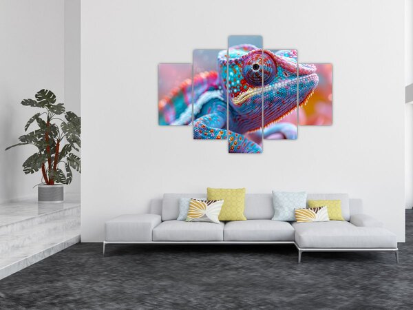 Tablou - Cameleon colorat (150x105 cm)