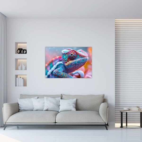 Tablou - Cameleon colorat (90x60 cm)
