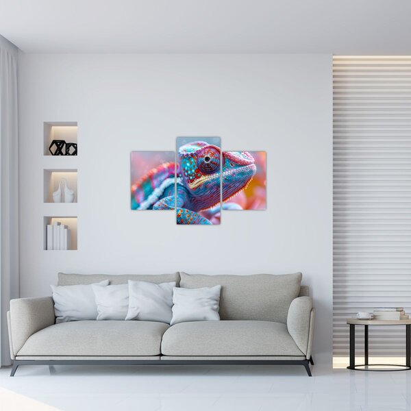 Tablou - Cameleon colorat (90x60 cm)