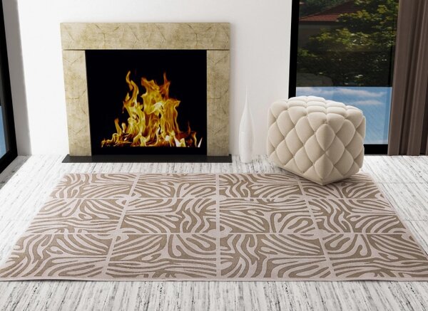 Covor Sofia 41006-1103, Marime 120 x 200 cm, Maro, Inaltime Fir 10 mm, Antialergic, Polipropilena, Living, Dormitor, Sufragerie, Birou 200 x 270