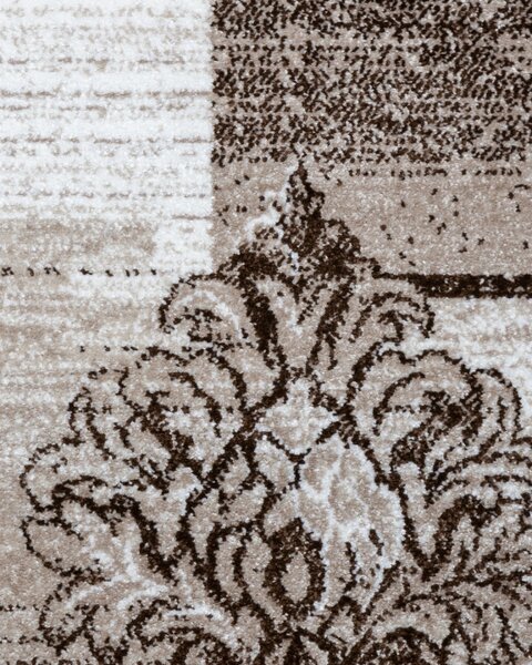 Covor Sufragerie, Model Cappuccino 16009, Dreptunghiular, Maro Dreptunghi, 80x150