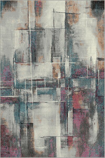 Covor Abstract 11023-192, Marime 80 x 150 cm, Multicolor, Inaltime Fir 9 mm, Antialergic, Polipropilena, Living, Dormitor, Sufragerie, Birou 80 x 150