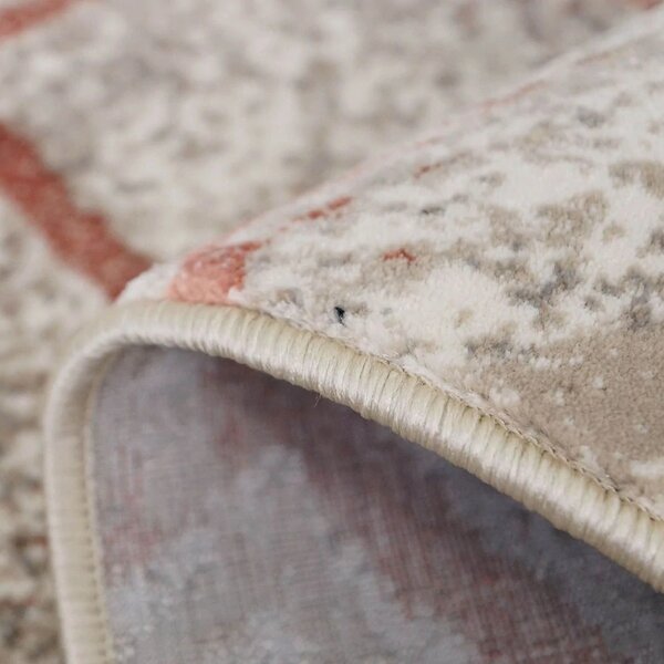 Covor Sufragerie Dormitor, Anny 33007 105, Model Dungi, Crem Bej 58x110
