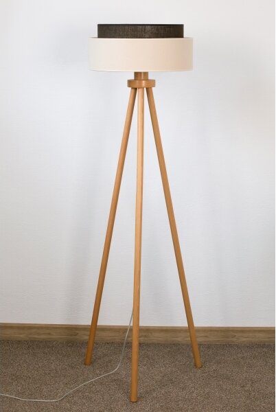 Brilagi - Lampadar LED Boho Style 1xE27/15W/230V crem/maro