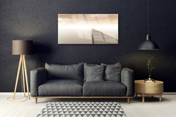 Tablou pe sticla Marea Jetty Arhitectura Maro Gri