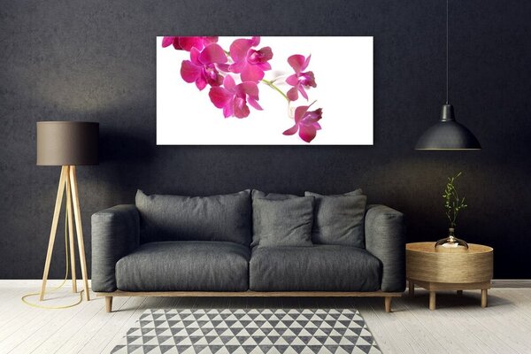 Tablou pe sticla Flori Floral Roșu