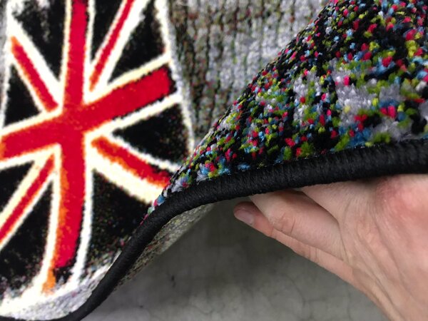 Kolibri England 11191, Covor Dreptunghiular, Gri Multicolor, Dreptunghi, 120x170