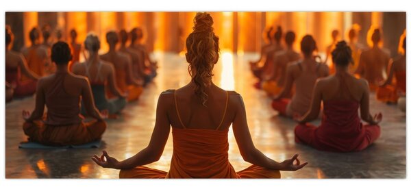Tablou - Lecții de yoga (120x50 cm)