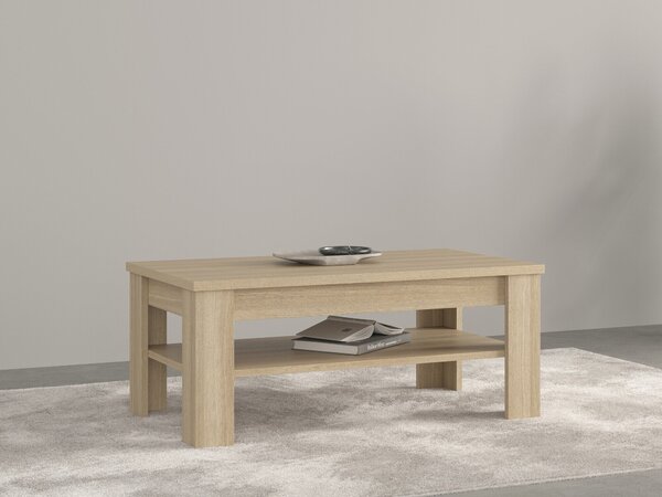Măsuță de cafea Etrteo 105Stejar, 5x7x12cm, PAL laminat, Unghiular