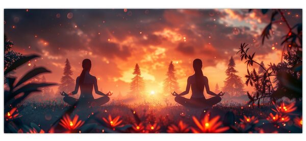 Tablou - Yoga în natură (120x50 cm)