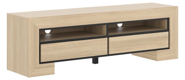 Comodă TV Etrteo 103Negru, Stejar, 16x5x4cm