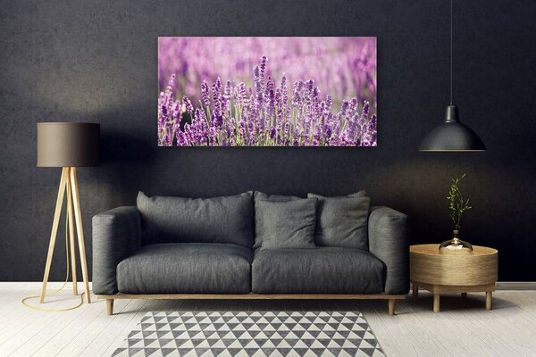 Tablou pe sticla Flori roz Floral