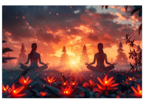 Tablou - Yoga în natură (90x60 cm)