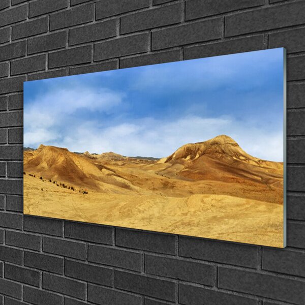 Tablou pe sticla Desert Peisaj Galben