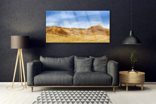 Tablou pe sticla Desert Peisaj Galben
