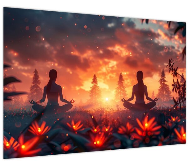 Tablou - Yoga în natură (90x60 cm)