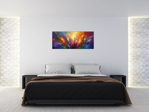 Tablou - Abstracție de flori (120x50 cm)