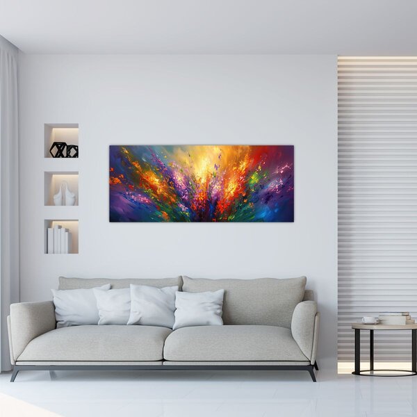 Tablou - Abstracție de flori (120x50 cm)