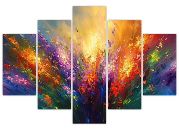 Tablou - Abstracție de flori (150x105 cm)
