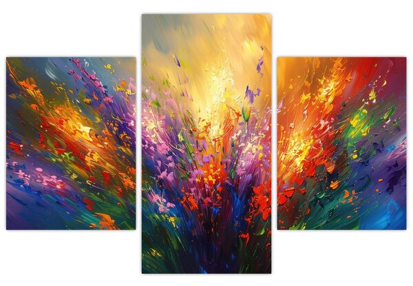 Tablou - Abstracție de flori (90x60 cm)