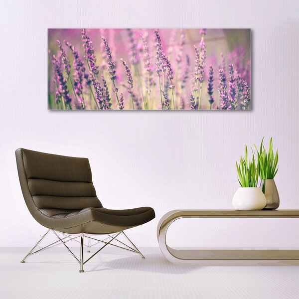 Tablou pe sticla Flori Floral violet