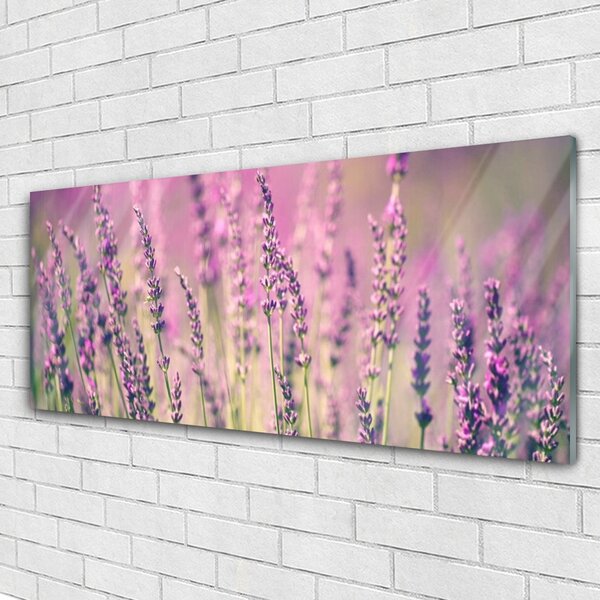 Tablou pe sticla Flori Floral violet