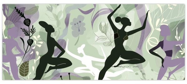 Tablou - Ilustrație de dansatori (120x50 cm)