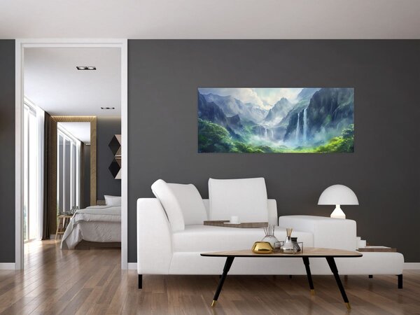 Tablou - Valea cascadelor (120x50 cm)