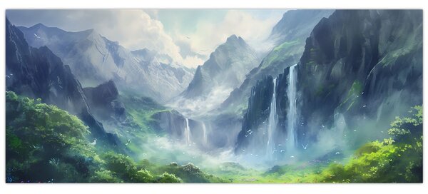 Tablou - Valea cascadelor (120x50 cm)
