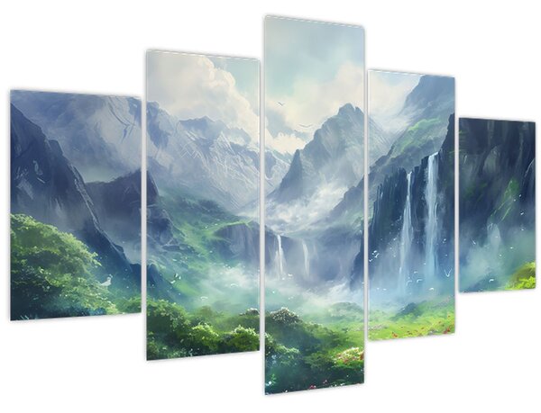 Tablou - Valea cascadelor (150x105 cm)