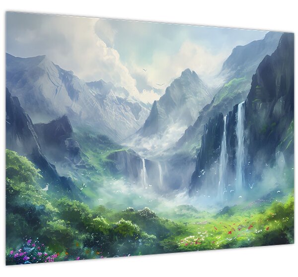 Tablou - Valea cascadelor (70x50 cm)