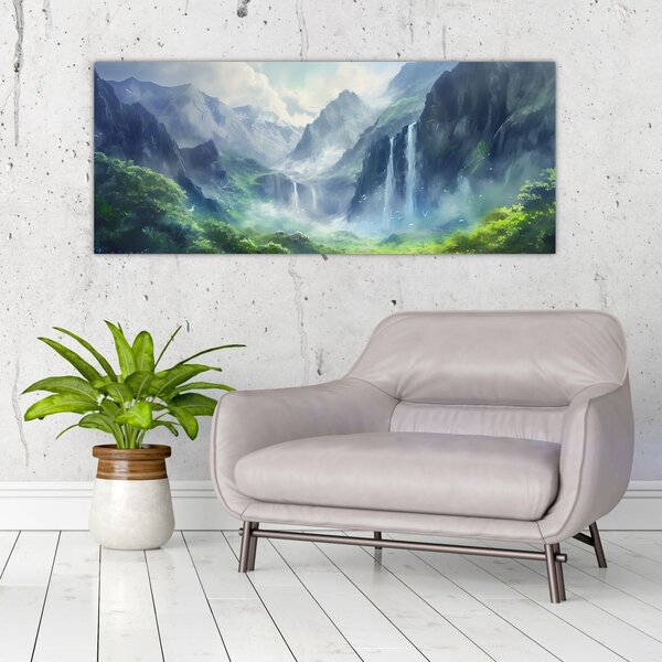 Tablou - Valea cascadelor (120x50 cm)