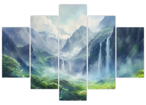 Tablou - Valea cascadelor (150x105 cm)