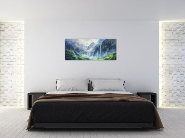 Tablou - Valea cascadelor (120x50 cm)