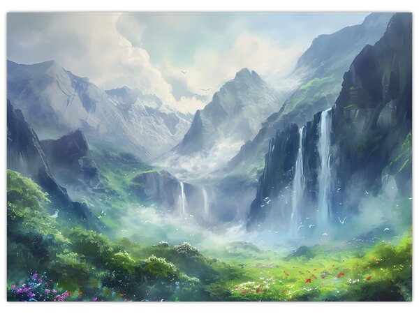 Tablou - Valea cascadelor (70x50 cm)