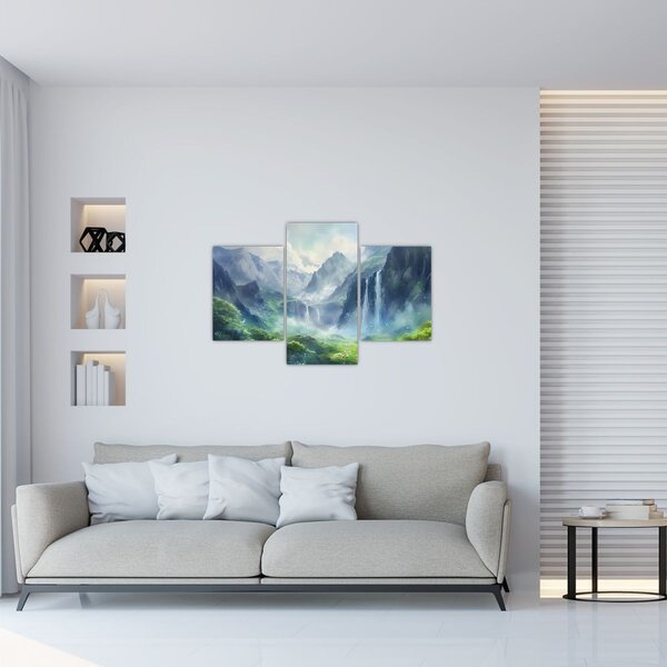 Tablou - Valea cascadelor (90x60 cm)