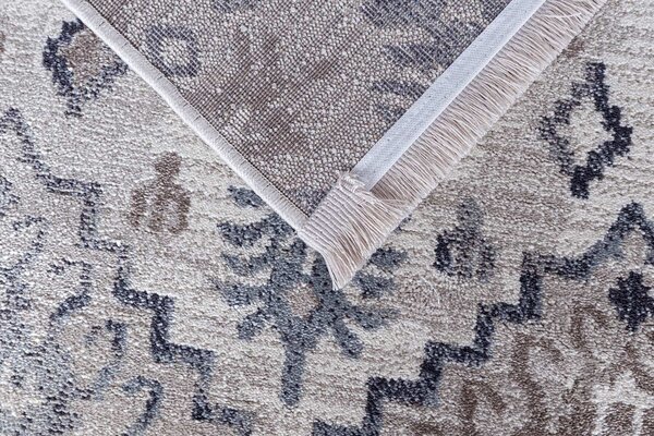Covor Sufragerie Colectia PALERMO, Model 41 EKE, Gri ,120 x 70 cm 120 x 170