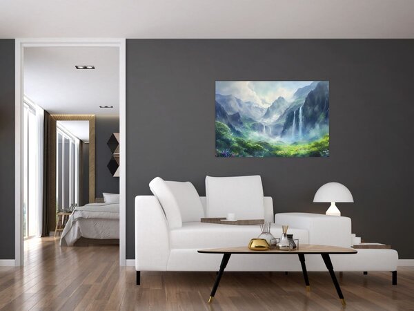 Tablou - Valea cascadelor (90x60 cm)
